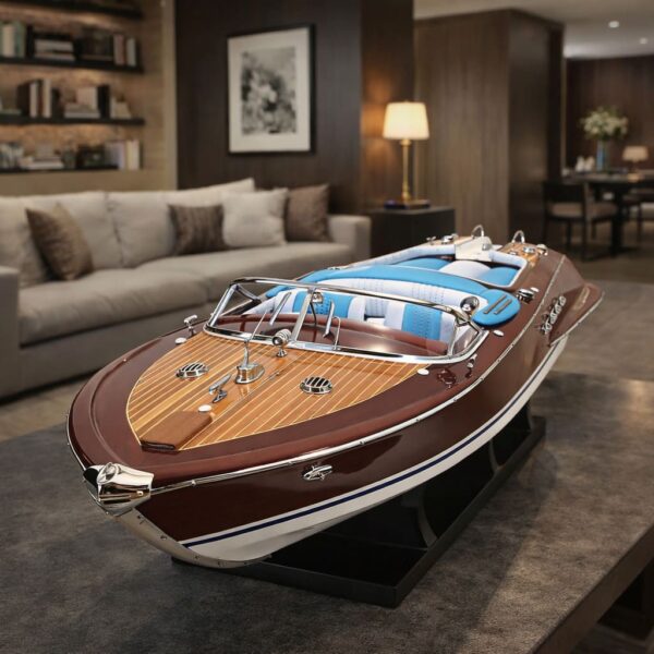 < 長67.5cm > 義大利 Riva Aquarama 豪華快艇 | 手工模型船 4️⃣0️⃣ 號 <登記:0>
